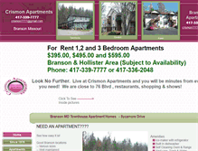 Tablet Screenshot of crismonapartments.com